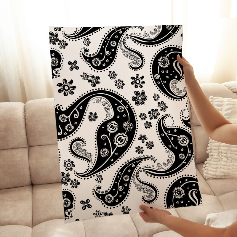«Abstract Paisley Dreams», reproduction d'art moderne sans cadre, H 16 po x l 12 po