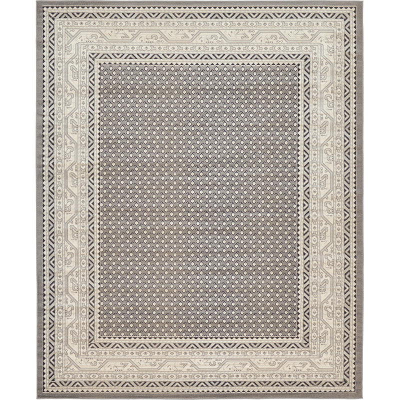 Swinson Geometric Area Rug, Rectangle 7'10" x 10', Gray