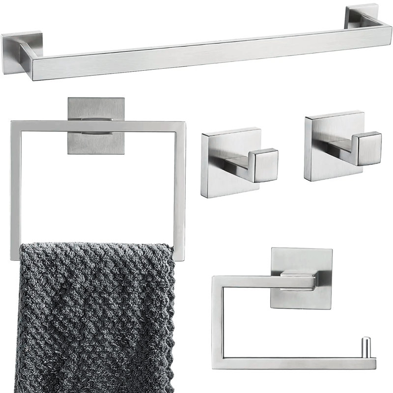5 - Piece Bathroom Hardware Set, Brushed Nickel