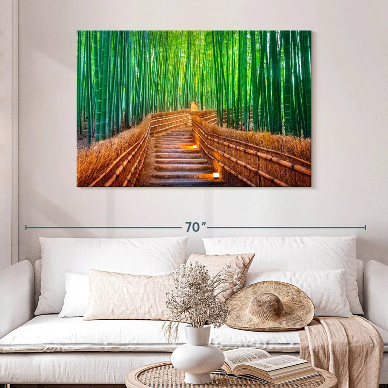 Forêt de bambous à Kyoto, H 32 po x l 48 po