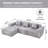 Modern Minimalist Modular Sectional Sofa