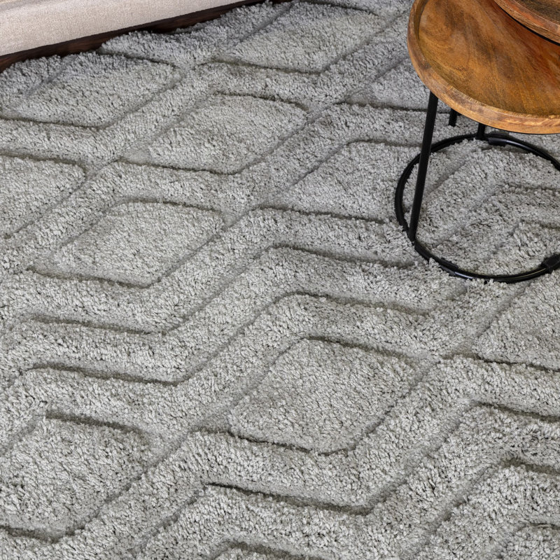 Peck Geometric Shag Area Rug, Rectangle 160cm x 230cm