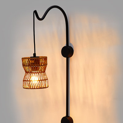 Alyxus Iron Plug-in Recessed Wall Light