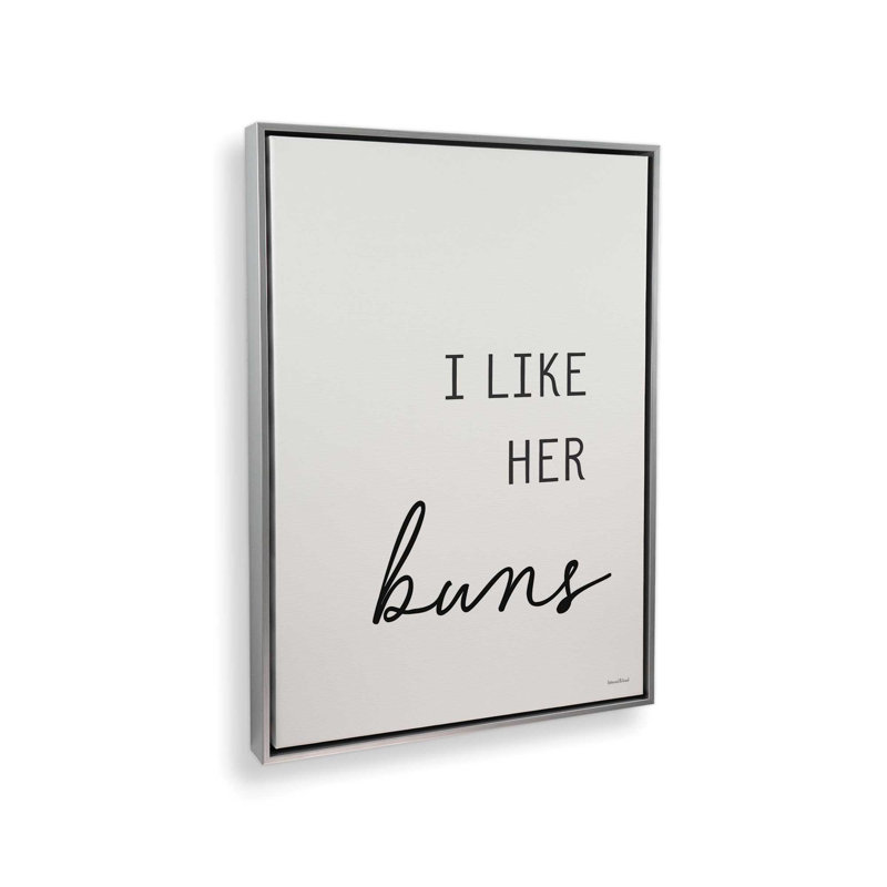 «Guns and Buns 2» par lettrage et reproduction d'art, Toile avec cadre, Argent, L 18 po x H 24 po