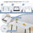 Modern 59"-75" Kitchen Table Set with Sturdy Metal Frame,Perfect for Home Kitchen,Space Saving-2042673773-2042673775