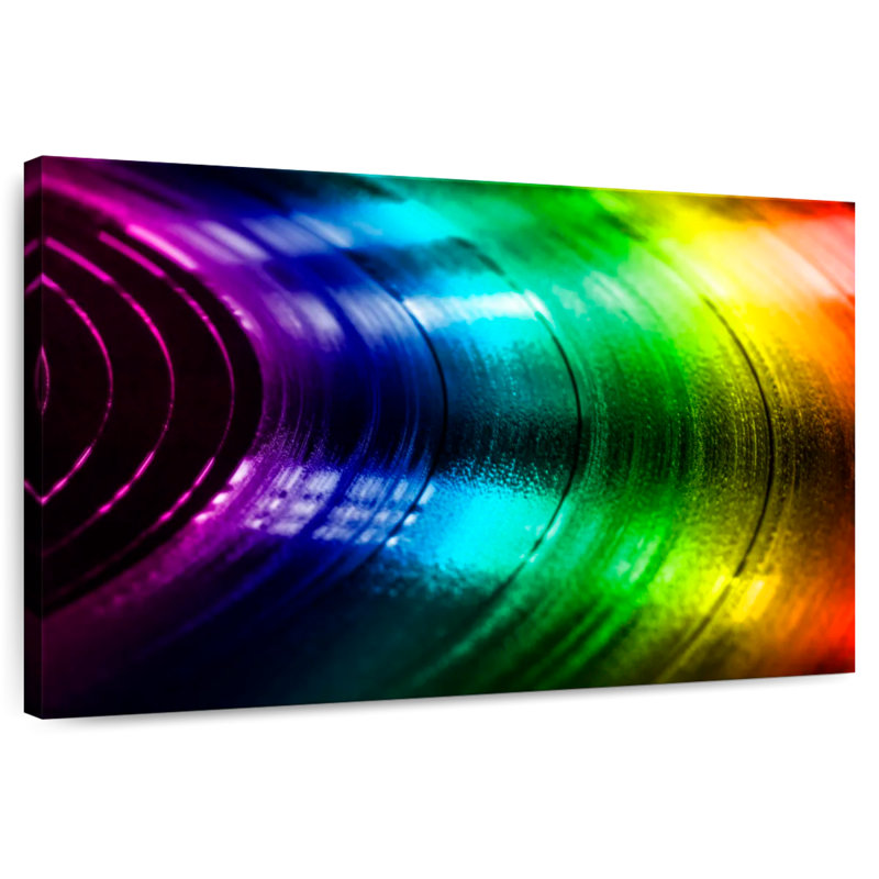 Abarca disque vinyle arc-en-ciel