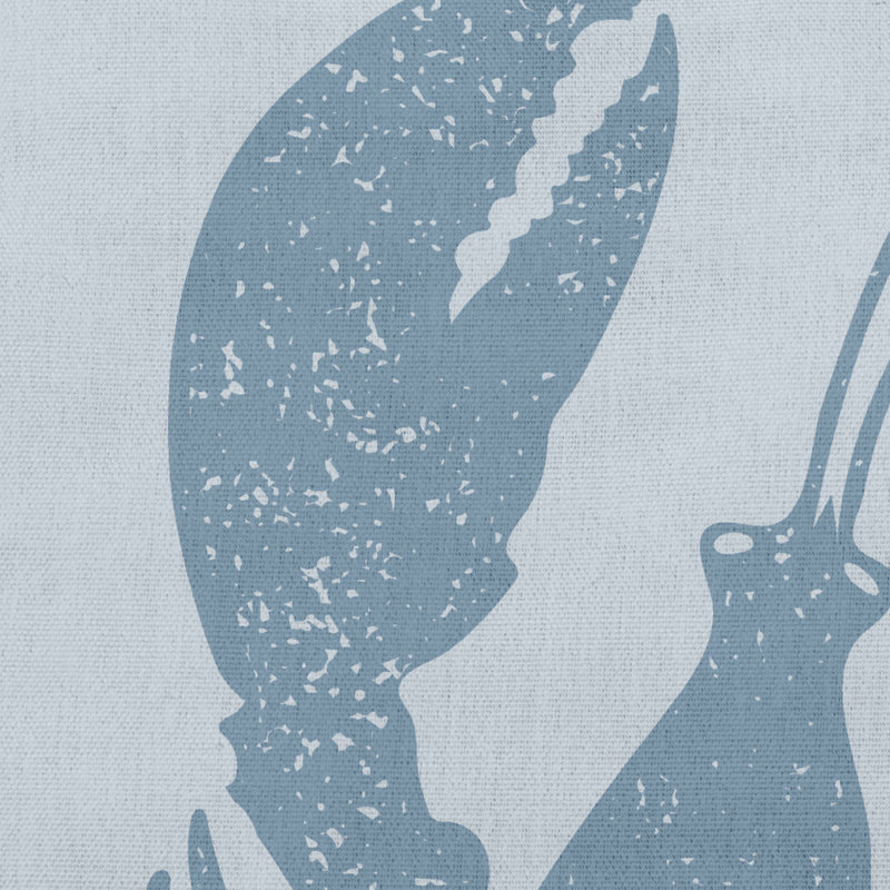 Housse de coussin et insert Lobster Coastal, Gris fumée cendré, 14 po x 20 po