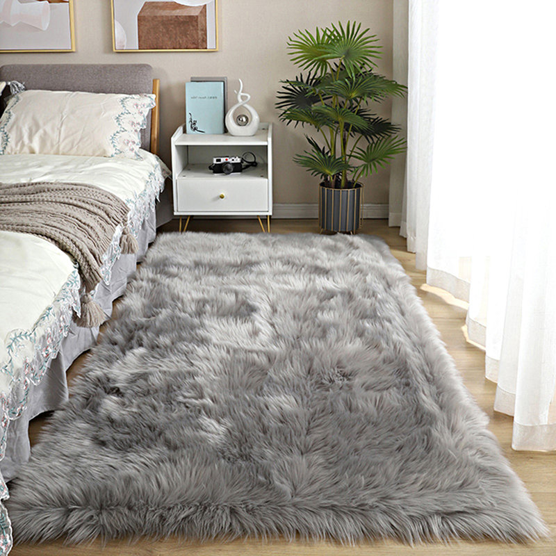 Dileo Sheepskin Abstract Indoor Rug, Rectangle 8' x 10'