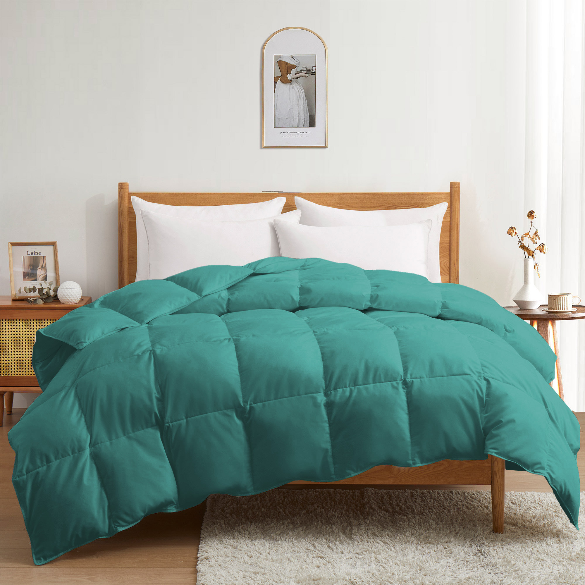 Ebern Designs 600in³/oz Fill Power All Season Goose Down Comforter