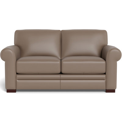 Brookfield 70'' Genuine Leather Rolled Arm Loveseat