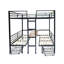 Lit mezzanine double avec ensemble de table transformable en lit superposé double