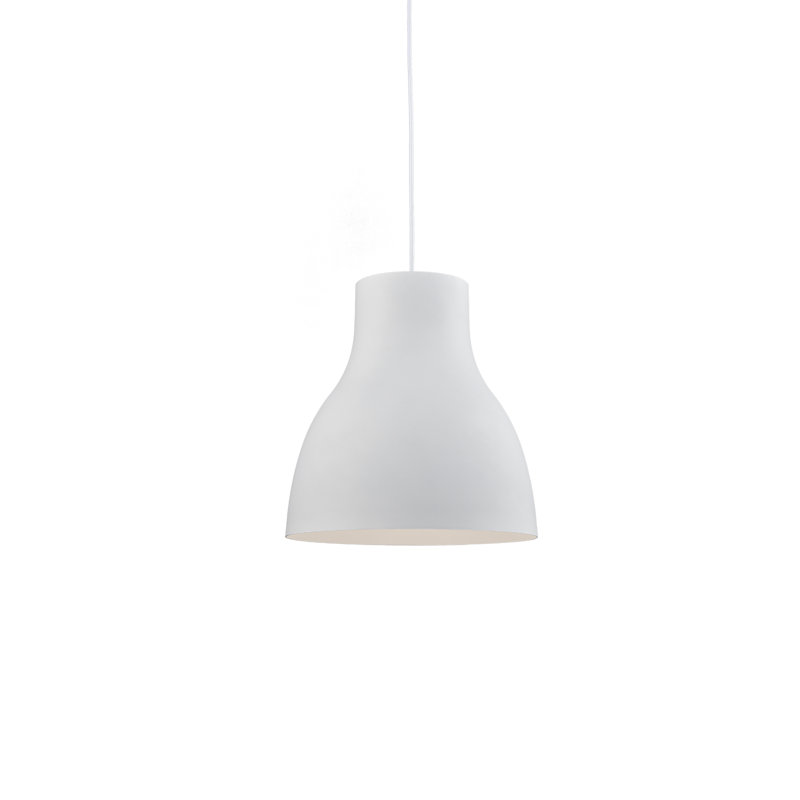 White Aluminum 16.5" Pendant Light with Tapered Shade