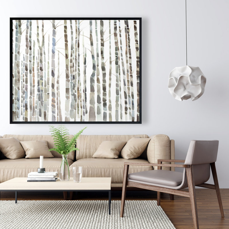 Birch Trees Forest Print On Canvas