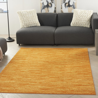 Tapis orange moderne bohème Yolonda