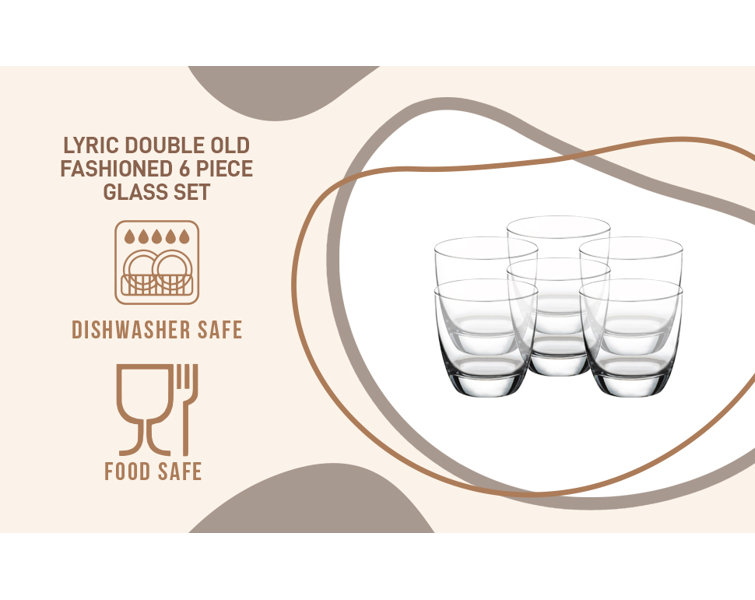 Wrought Studio 6 Piece Old Fashioned Glass Set 370ml-Lead Free