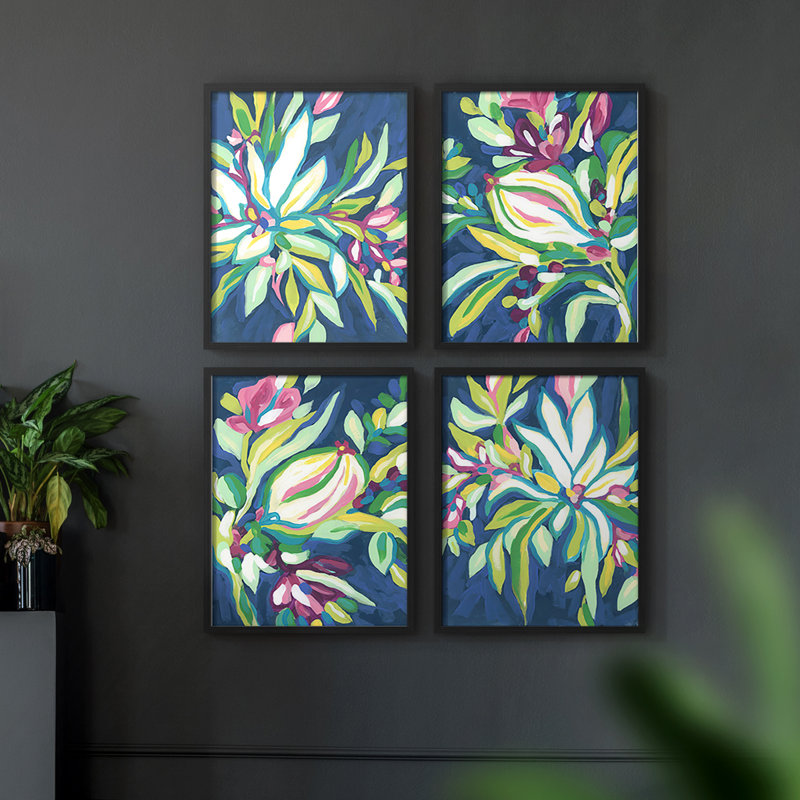 " Marbling III " 4 - Pieces