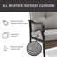 Chaise de patio avec coussins Jareb