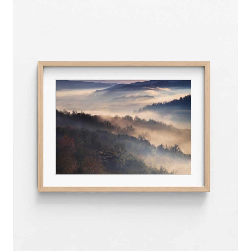 Reproduction d'art «Magic Moments»: Forêt brumeuse d'automne, Épire aube, H 36 po x l 48 po, Tanné