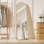 Flat Aluminum Alloy Framed Freestanding Full Length Mirror Wall Mirror-1303854394-1303854396