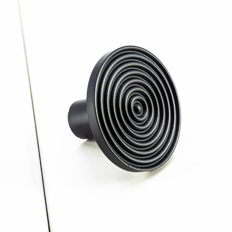 Poignée d'armoire Swirl Design, Noir