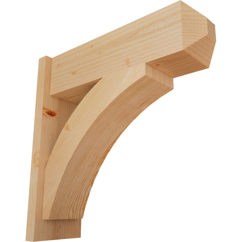 Persienne en bois rustique Thorton Craftsman,  P 24 po x H 24 po , Sapin Douglas de 7 1/2 po (lisse)