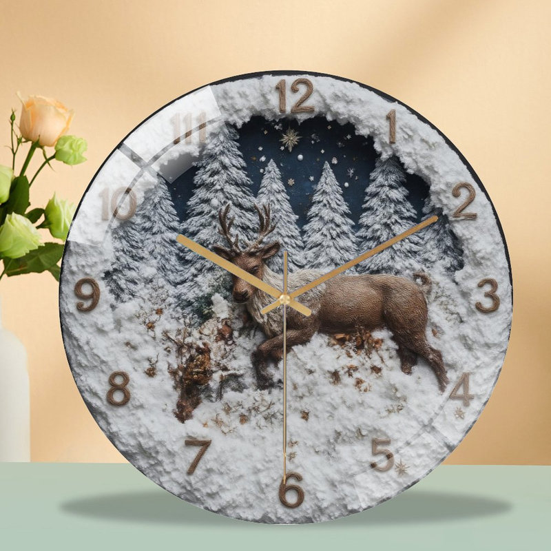 Horloge murale en verre 12 po