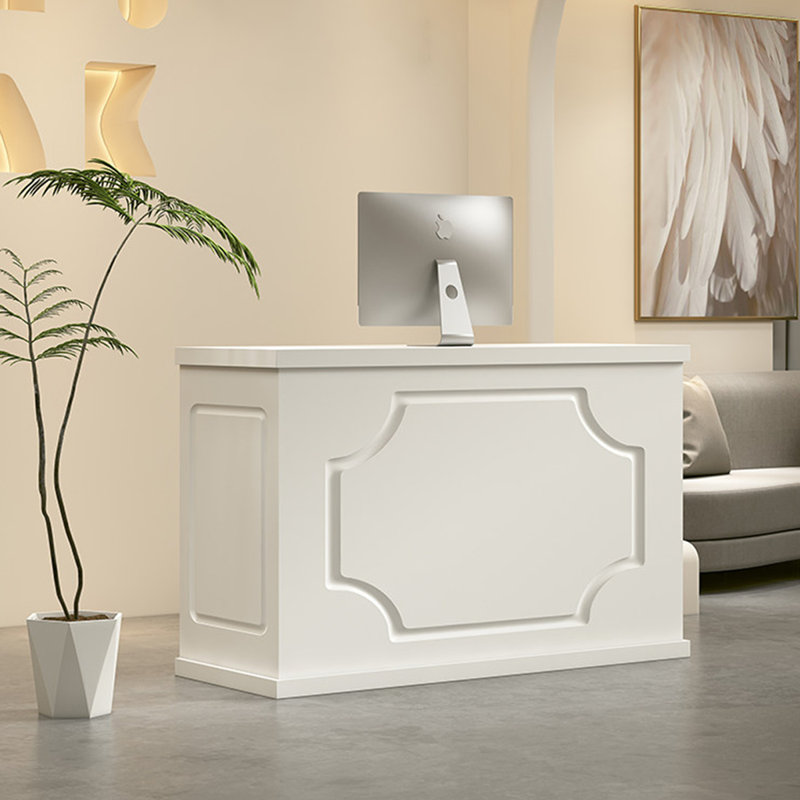 Modern Rectangular Manufactured Wood Reception Desk