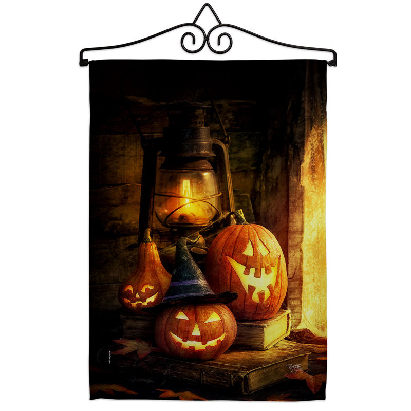 Double Sided 18.5'' H x 13'' W Polyester Halloween Flag Set