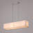 Wanakah 48-Inch 6 - Light Kitchen Island Linear Chandelier Textured Linen White Shade Reflector bottom