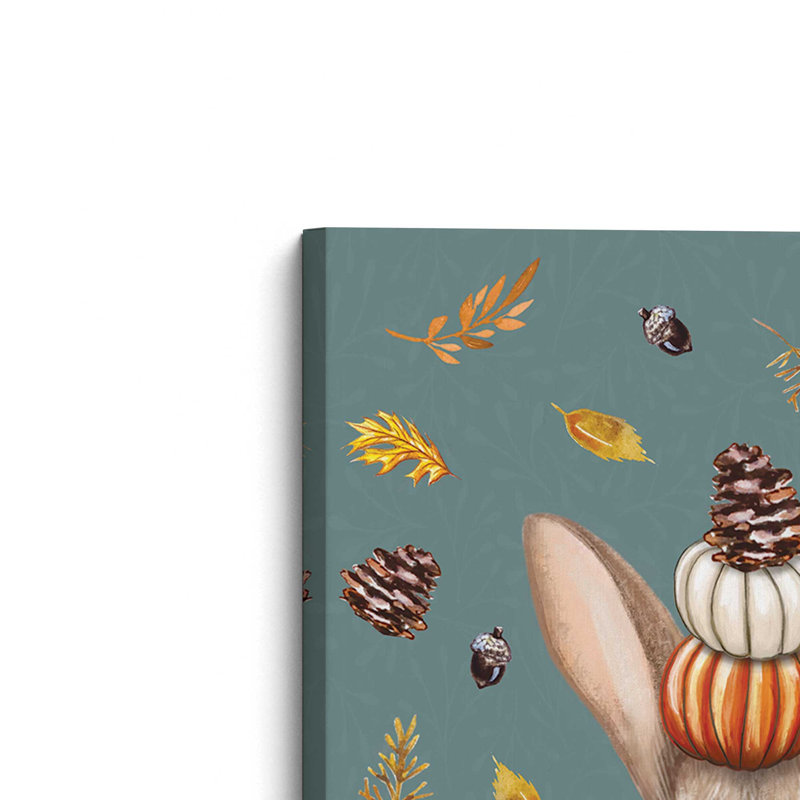 «Fall Rabbit» par Elizabeth Tyndall, reproduction d'art, L 18 po x H 24 po, Ne s’applique pas, Toile non encadrée