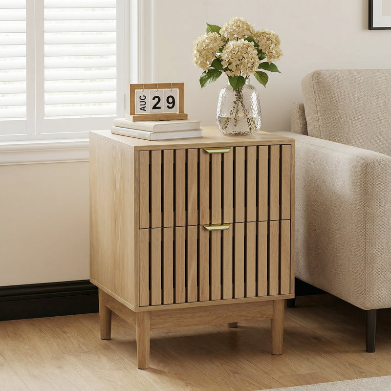 Armoire de chevet 2 tiroirs Oak Nature