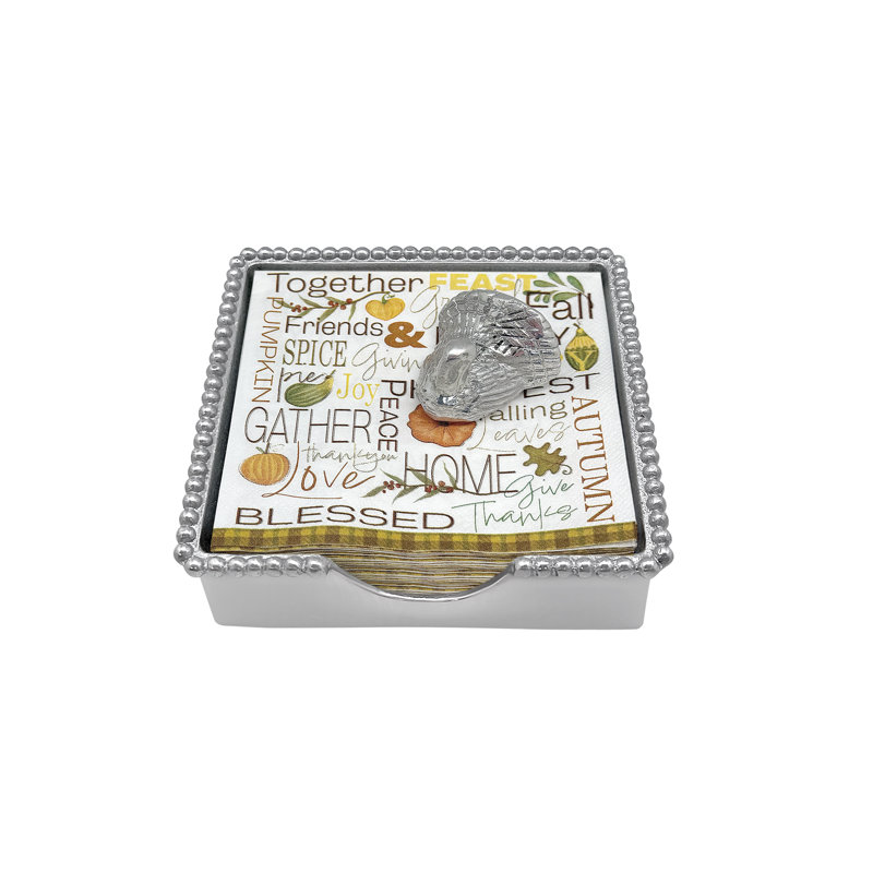 Harvest Turkey Beaded Napkin Holder