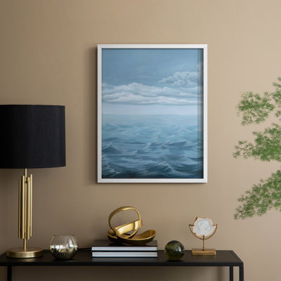 «Roiling Sea II», reproduction encadrée - bois massif