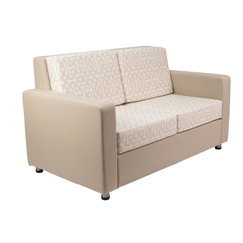 Outdoor Sofa with Sunbrella - Fretwork Flax/Spectrum Sand, Fretwork Flax/Spectrum Sand