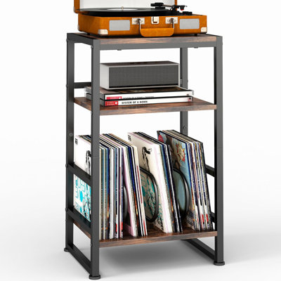 Table de bout à 3 niveaux pour tourne-disque en vinyle