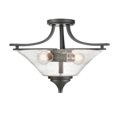 Plafonnier semi-encastré 2 lumières 19 po