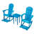 Zero Gravity Collection Dark Grey Adirondack Rocking Chair With Built-In Footrest Set Of 2 Rocking Chairs And 1 End Table-1511871504