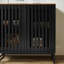 Armoire à grille moderne à lattes, pieds en métal - standard