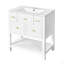 Ensemble de meuble-lavabo simple 30 po avec 5 tiroirs, ensemble de meuble-lavabo autoportant avec cadre en bois massif 30 po