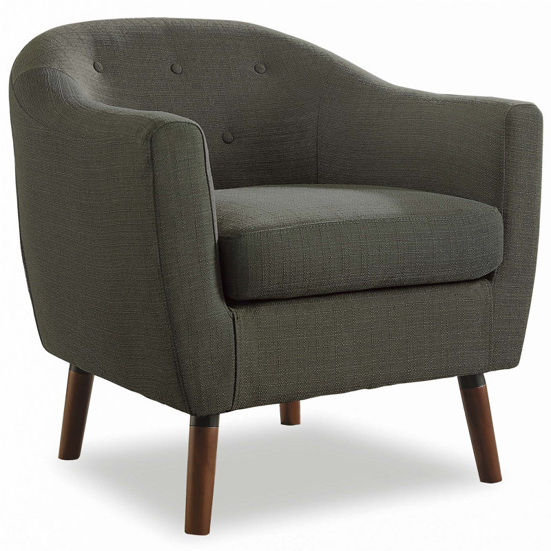 Chaise d'appoint rembourrée en tissu, Gris