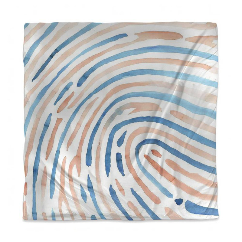 Housse de couette pour grand lit Shapes Blue, Housse de couette pour grand lit, Bleu / orange abstrait 2