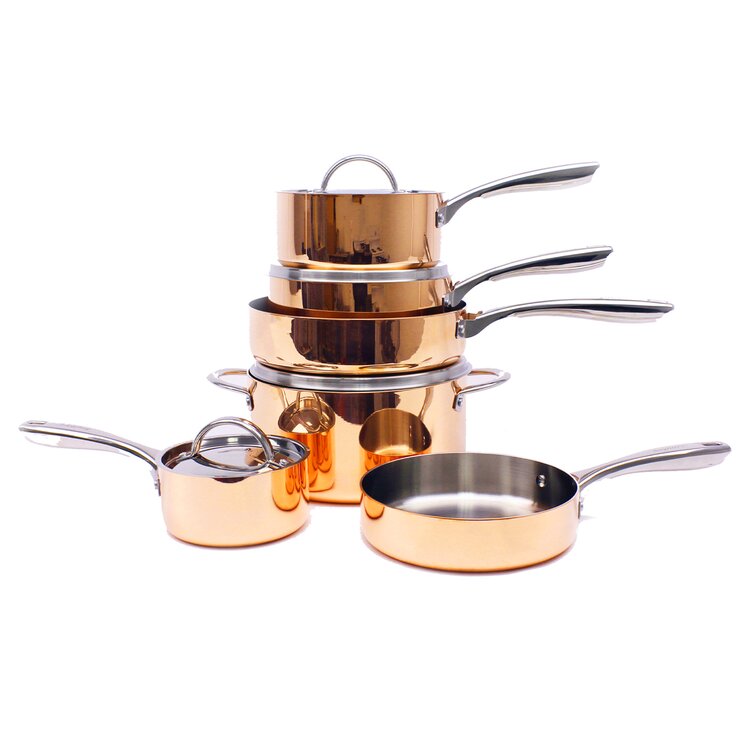Viking Copper Hammered 10-Piece Cookware Set + Reviews
