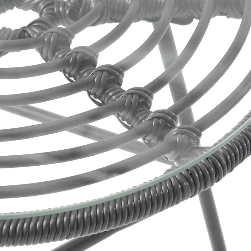 Table d'appoint en faux rotin Orlando, Clair
