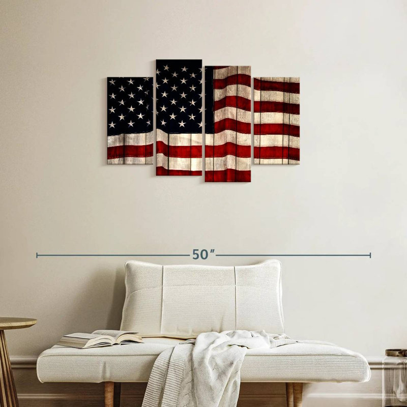 Drapeau américain Borges, H 22 po x l 36 po
