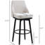Tabourets de bar modernes pivotants à 360 °, chaises de cuisine rembourrées d'une hauteur de siège de 29,5 pouces avec pieds en acier (blanc crème, ensemble de 2)