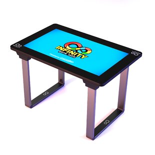 8' Collapsible Fold Beer Pong Game Table,LED Light Cup Holder-Black White  Girls