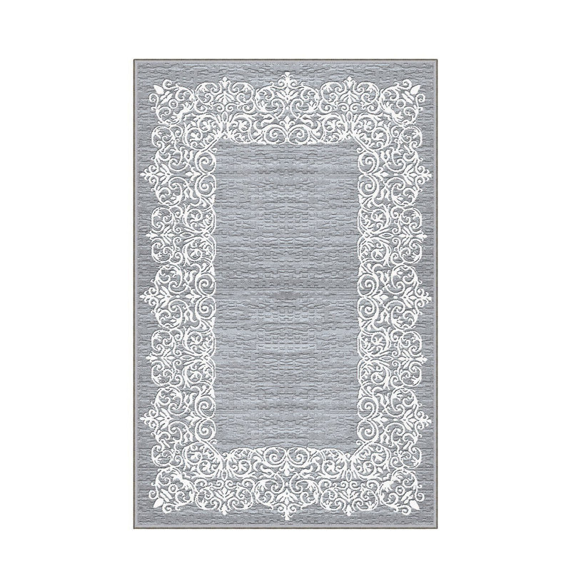 Luxurious Woven Area Rug, 5.9 x 9.2 ft, 100% Polyester, Antibacterial | Non-Slip PVC Felt Dot Underside, 0.3 in Pile Height | Machine Washable, 3D Digital Print, Perfect for Living Room & Bedroom Décor