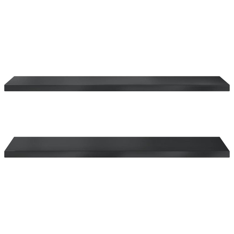 Roheel Stainless Steel Bracket Shelf, 3cm H x 100cm W x 40cm, Black