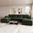 Manuel Corduroy 4-Seat Sofa 135'' Wide Large U Shaped Couch With Chaise And Detachable Doublelayered Seat Cushion-17343199