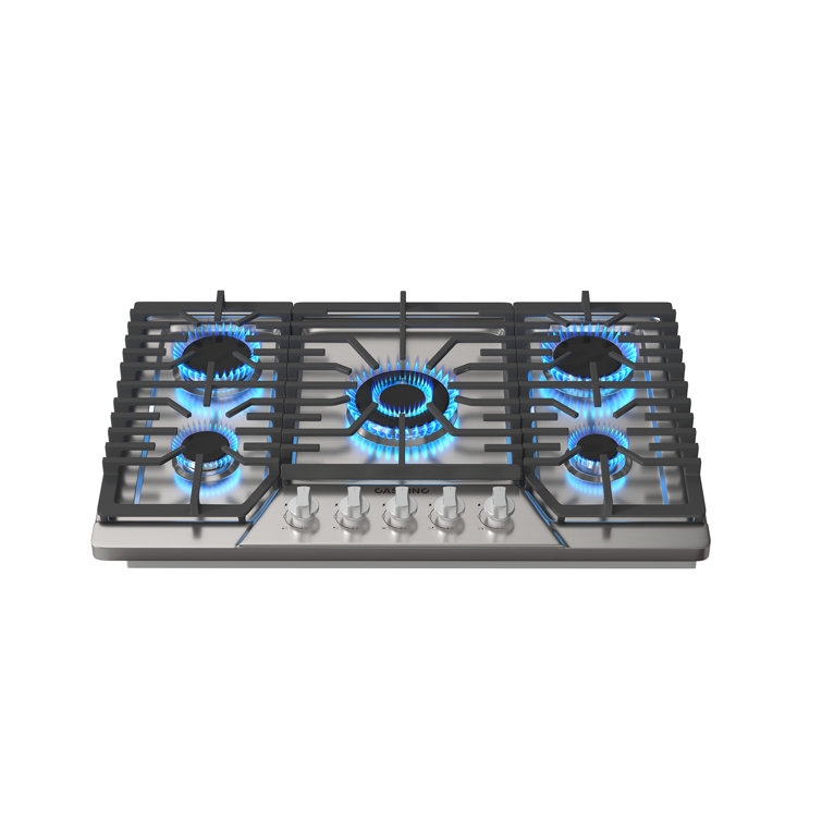 CASAINC Ge 30'' Silver Natural Gas Cooktop with 5 Burners